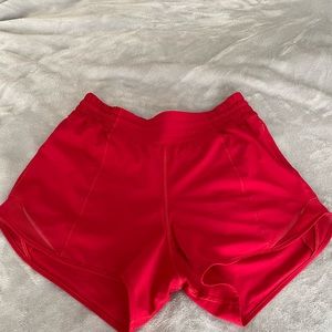 Lululemon Hotty Hot High Rise Shorts in Dark Red size 6 4”